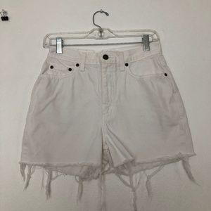 Vintage white cutoff denim shorts